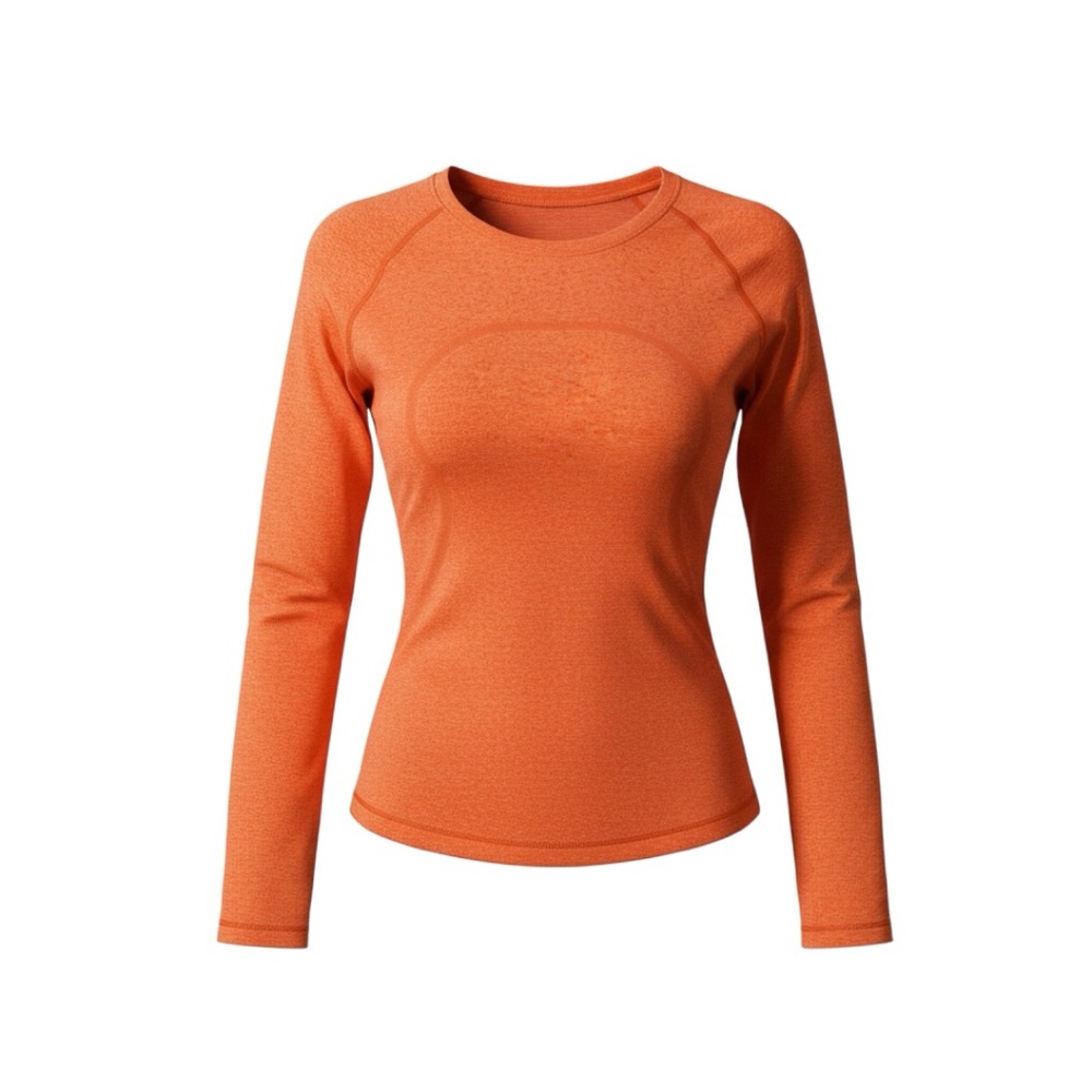 lululemon athletica Long Sleeve Crew Neck Top - Orange